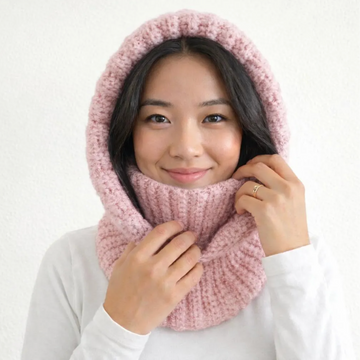 Crochet Balaclava Pattern — Ribbed Turtleneck Hooded Cowl (Beginner PDF)