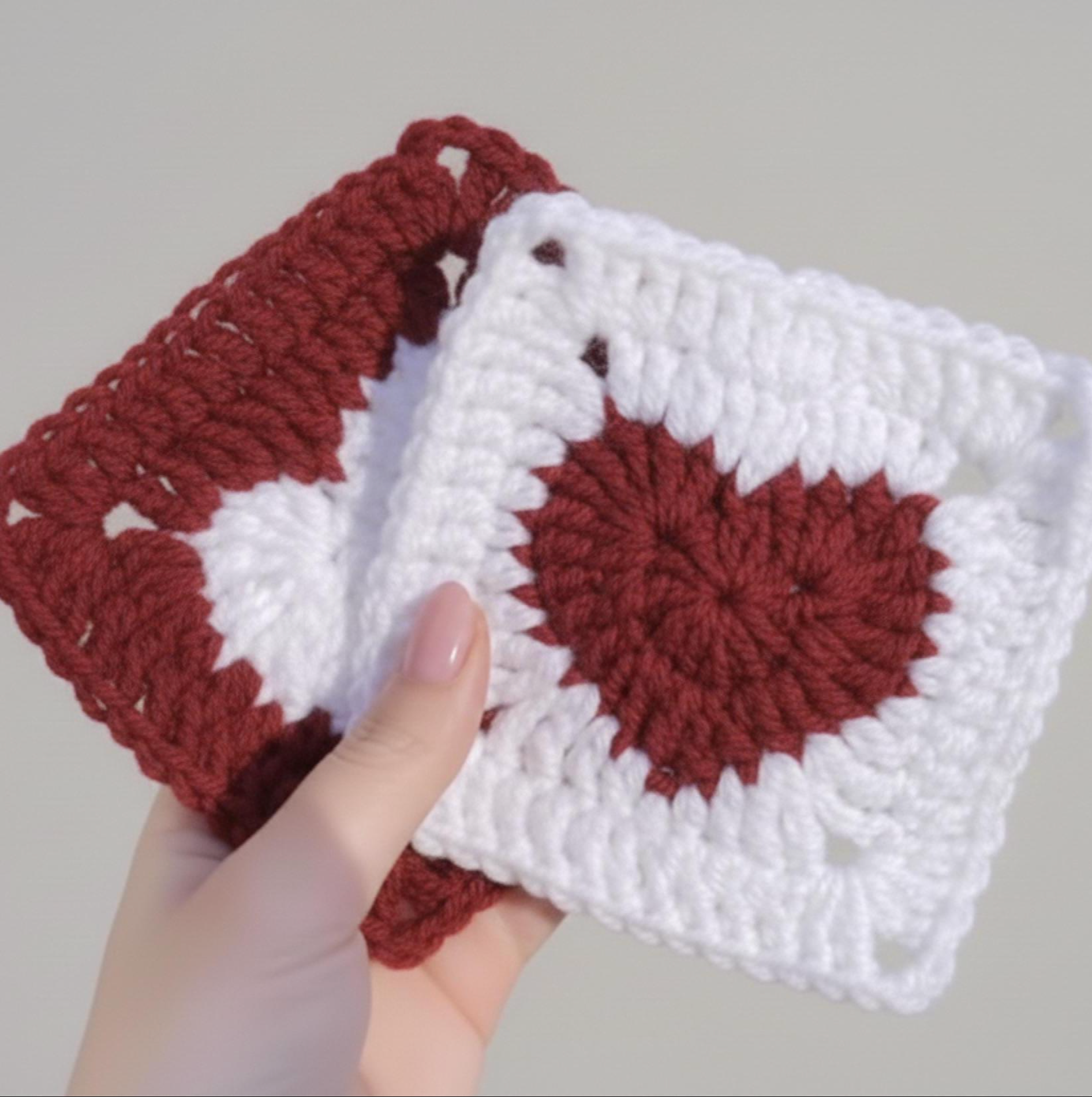Crochet Heart Granny Square Pattern + Video Tutorial (PDF Download)