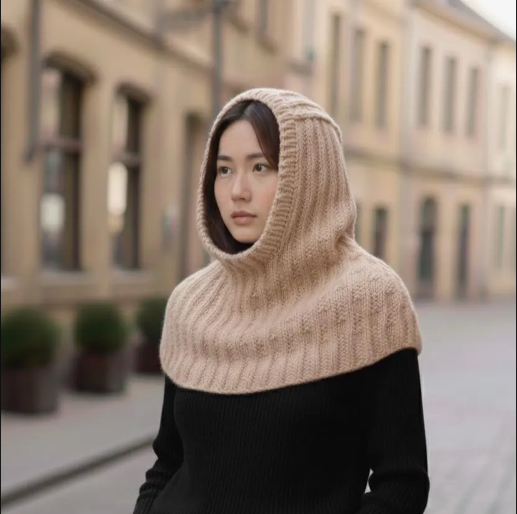 Chunky Crochet Hooded Cowl Pattern — Cozy Winter Hood (Beginner PDF)